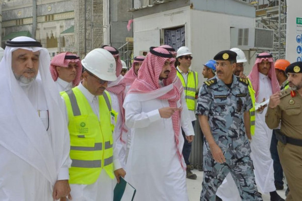 Makkah deputy governor inspects Grand Mosque project
