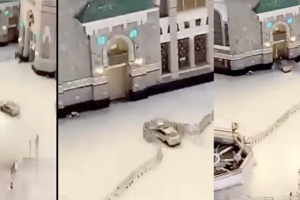 Car ploughs through Grand Mosque courtyard in Makkah, crashes into door