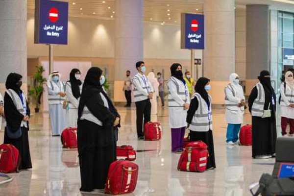 Pilgrims arrive in Mecca for downsized hajj amid coronavirus pandemic